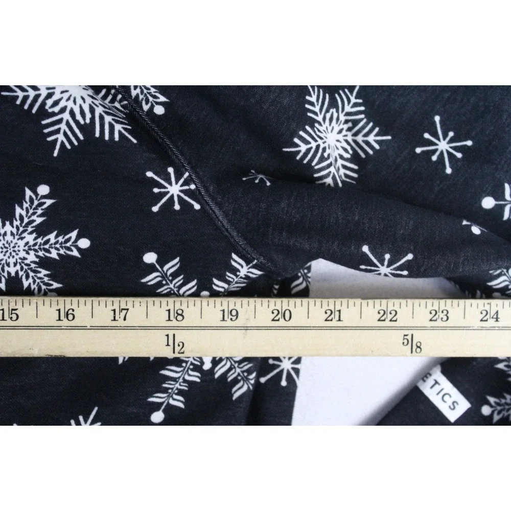 Fabletics Men Overall Black Snow Print Full Zip Hoodie Size Small